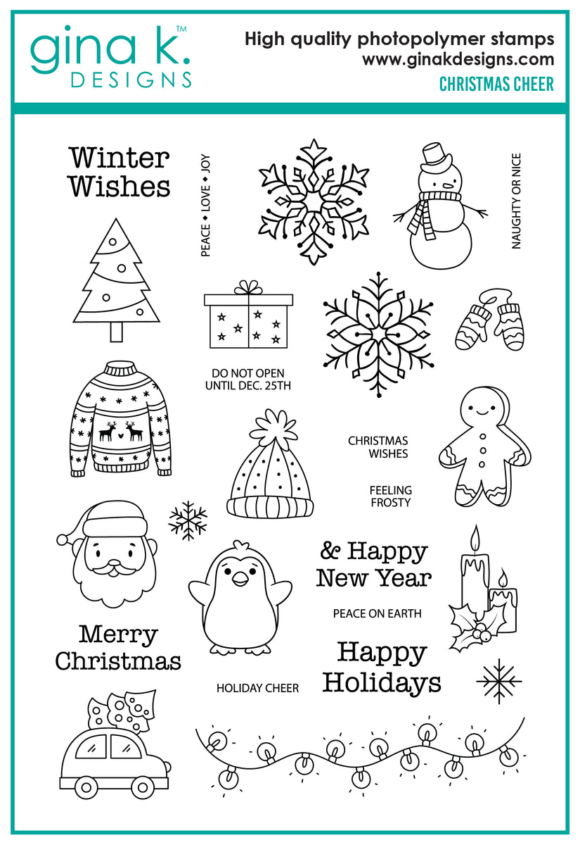 STAMPS- Christmas Cheer – Gina K Designs, LLC
