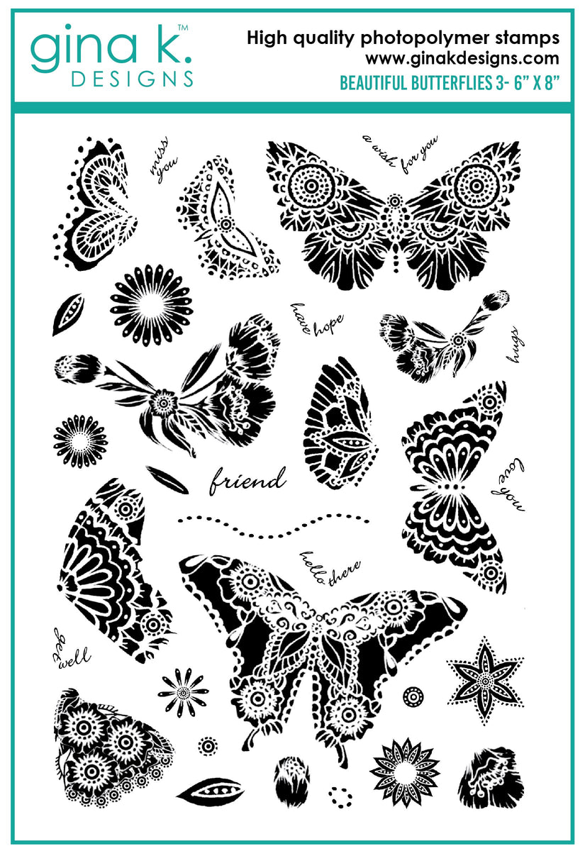 Gina K Designs - Beautiful Butterflies - Stamp Set and Die Set Bundle –  Fancy Paper Company