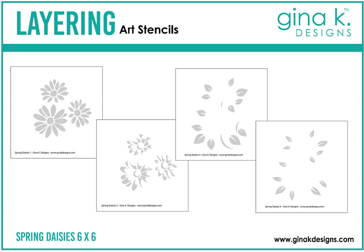 STENCIL- Zinnia – Gina K Designs, LLC