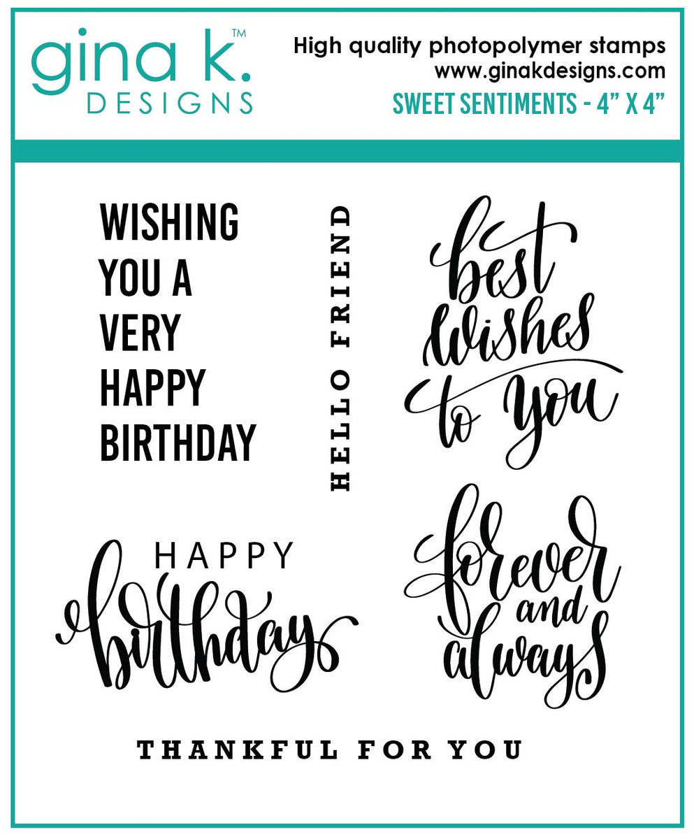 STAMPS- Birthday Greetings – Gina K Designs, LLC