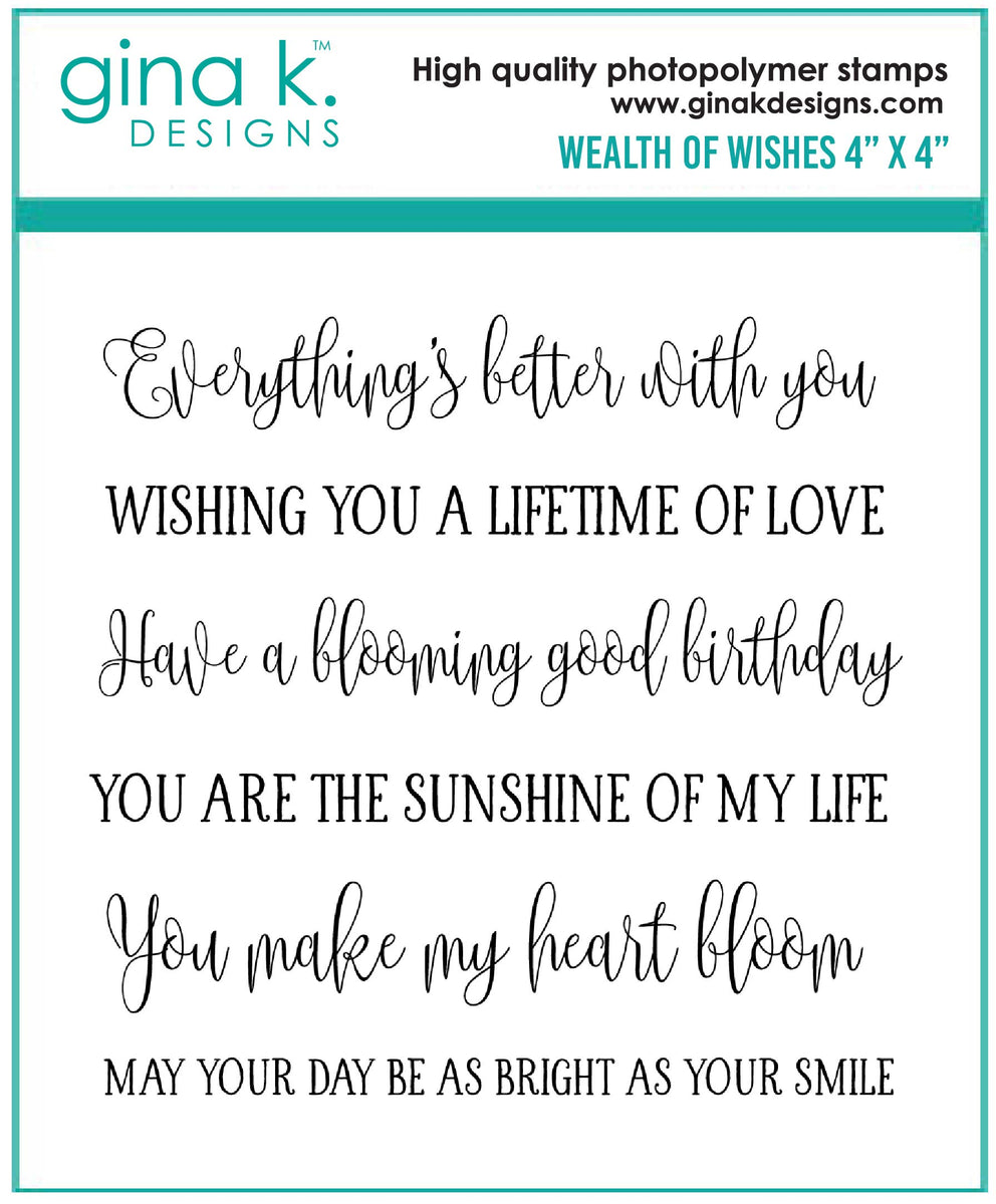 Gina K. Designs Stamp Set: Wealth Of Wishes Mini