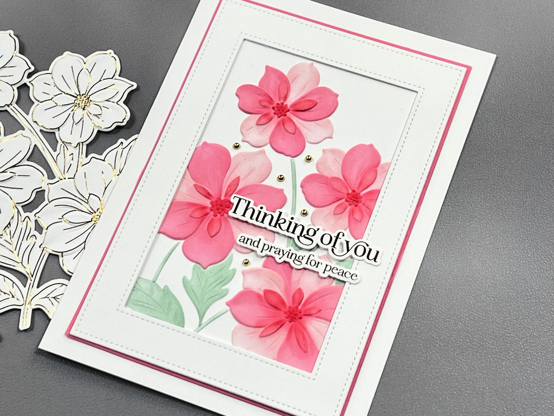 BUNDLE- Ruffled Blooms 3D Embossing Folder, Die and Stencil – Gina K ...