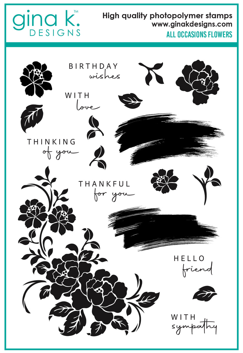 STAMPS- All Occasion Flowers – Gina K Designs, LLC