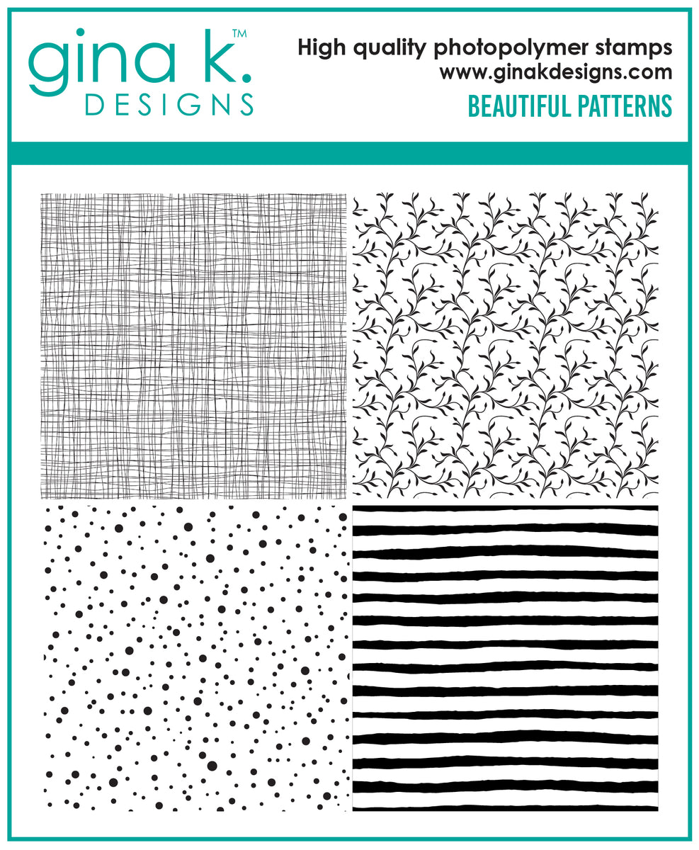 STAMPS- Beautiful Patterns Background Stamp – Gina K Designs, LLC