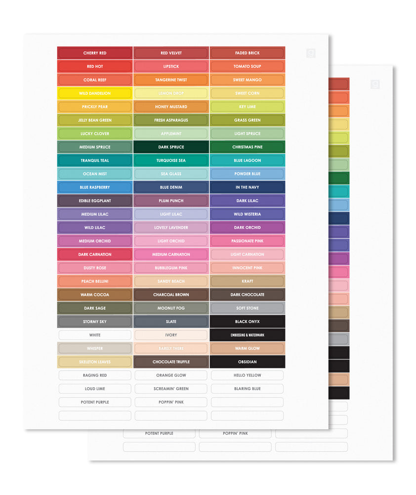 STORAGE- Color Labels for Ink Pads, Ink Cubes and Card Stock – Gina K ...