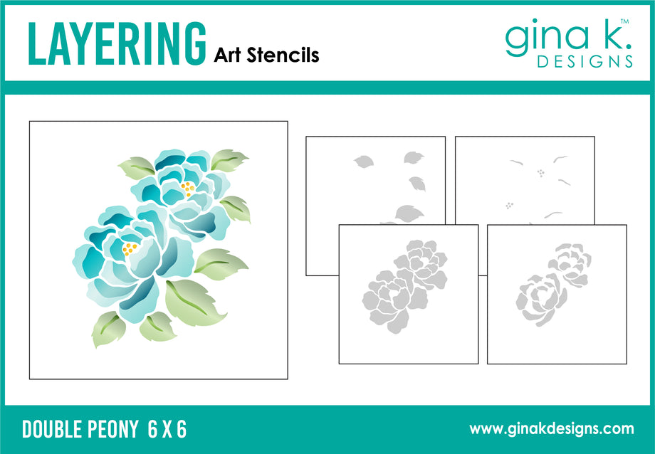 *STENCIL- Double Peony