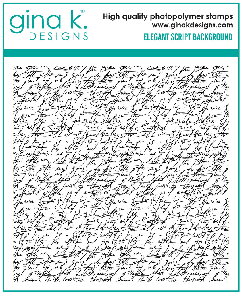 STAMPS- Elegant Script Background Stamp – Gina K Designs, LLC