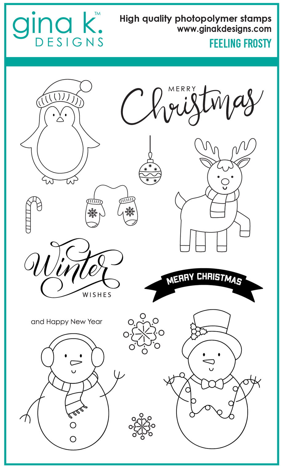 Gina K Designs - Clear Stamp - Snowflake Builder