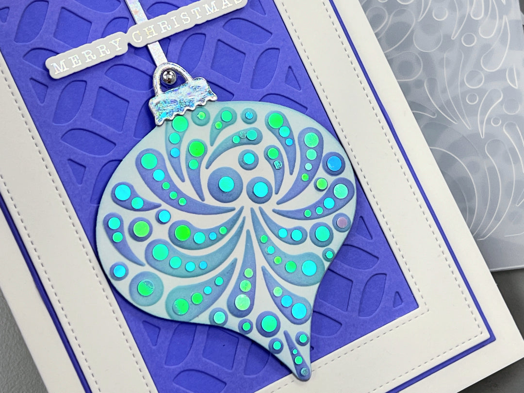 BUNDLE- Joyful Ornament 3D Embossing Folder, Die and Stencil – Gina K ...