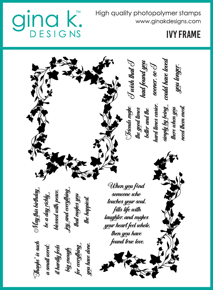STAMPS- Ivy Frame – Gina K Designs, LLC