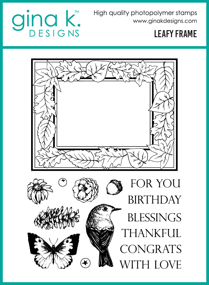 STAMPS- Leafy Frame – Gina K Designs, LLC