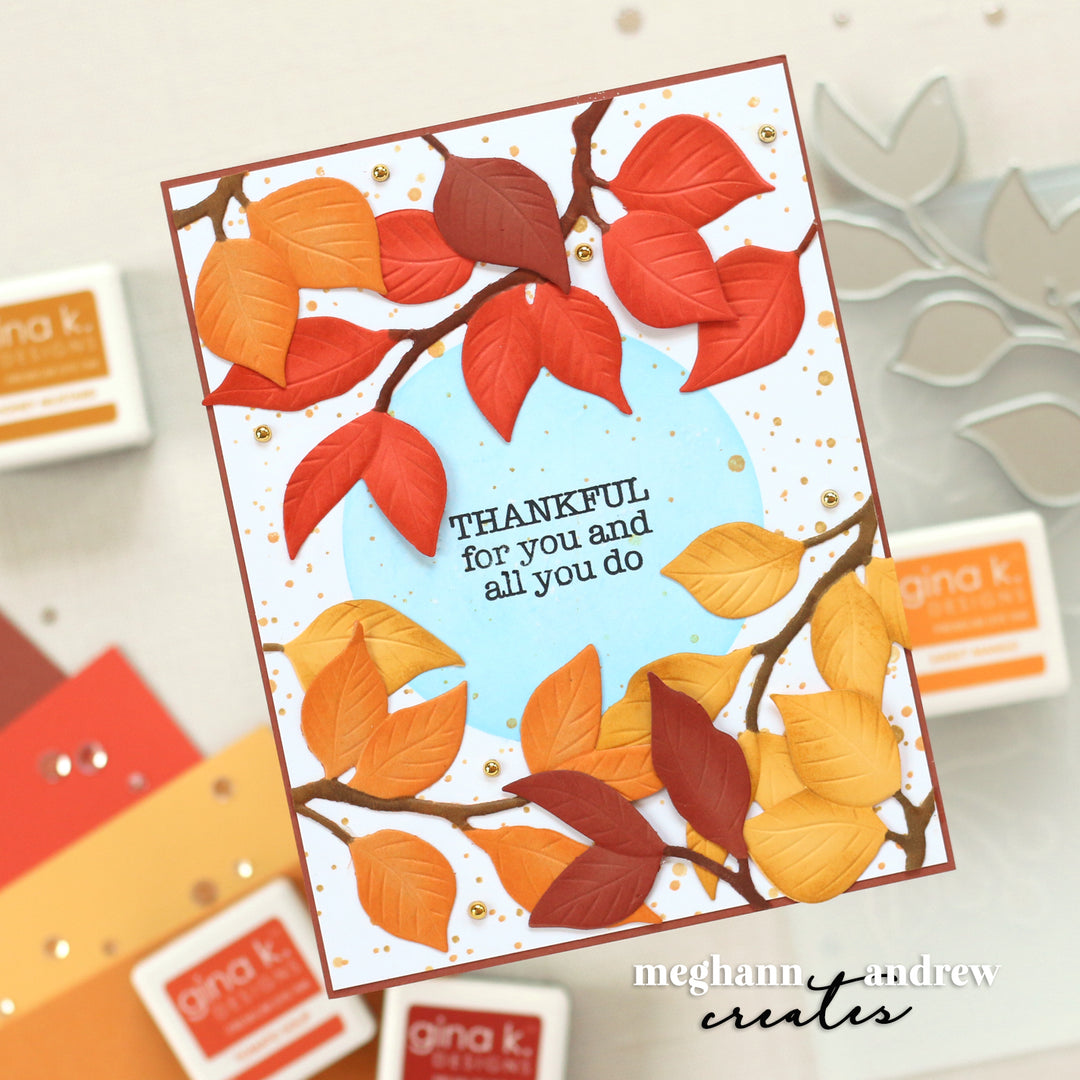 BUNDLE- Serene Branches 3D Embossing Folder, Die and Stencil – Gina K ...
