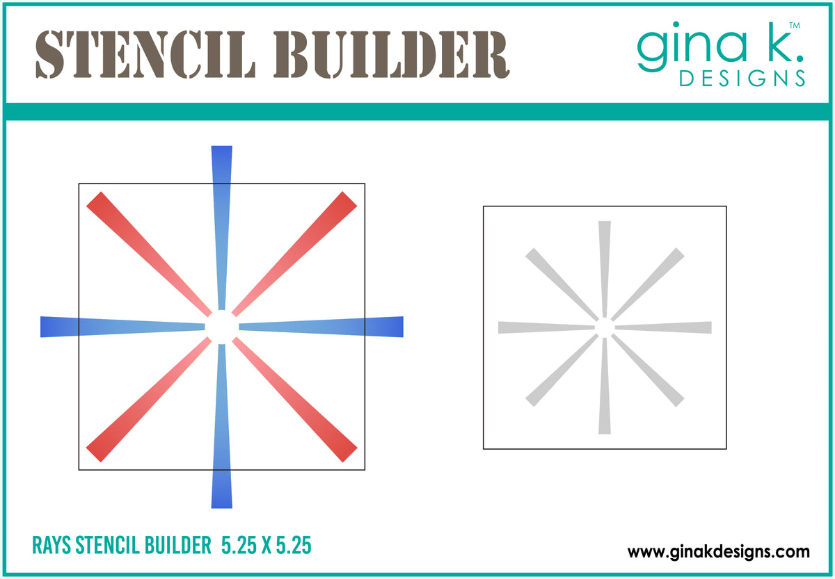 STENCIL- Rays Stencil Builder – Gina K Designs, LLC