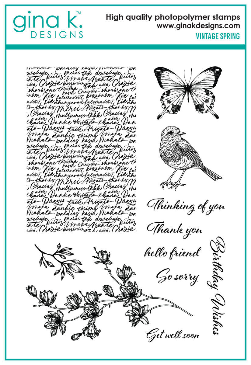 STAMPS- Vintage Spring – Gina K Designs, LLC