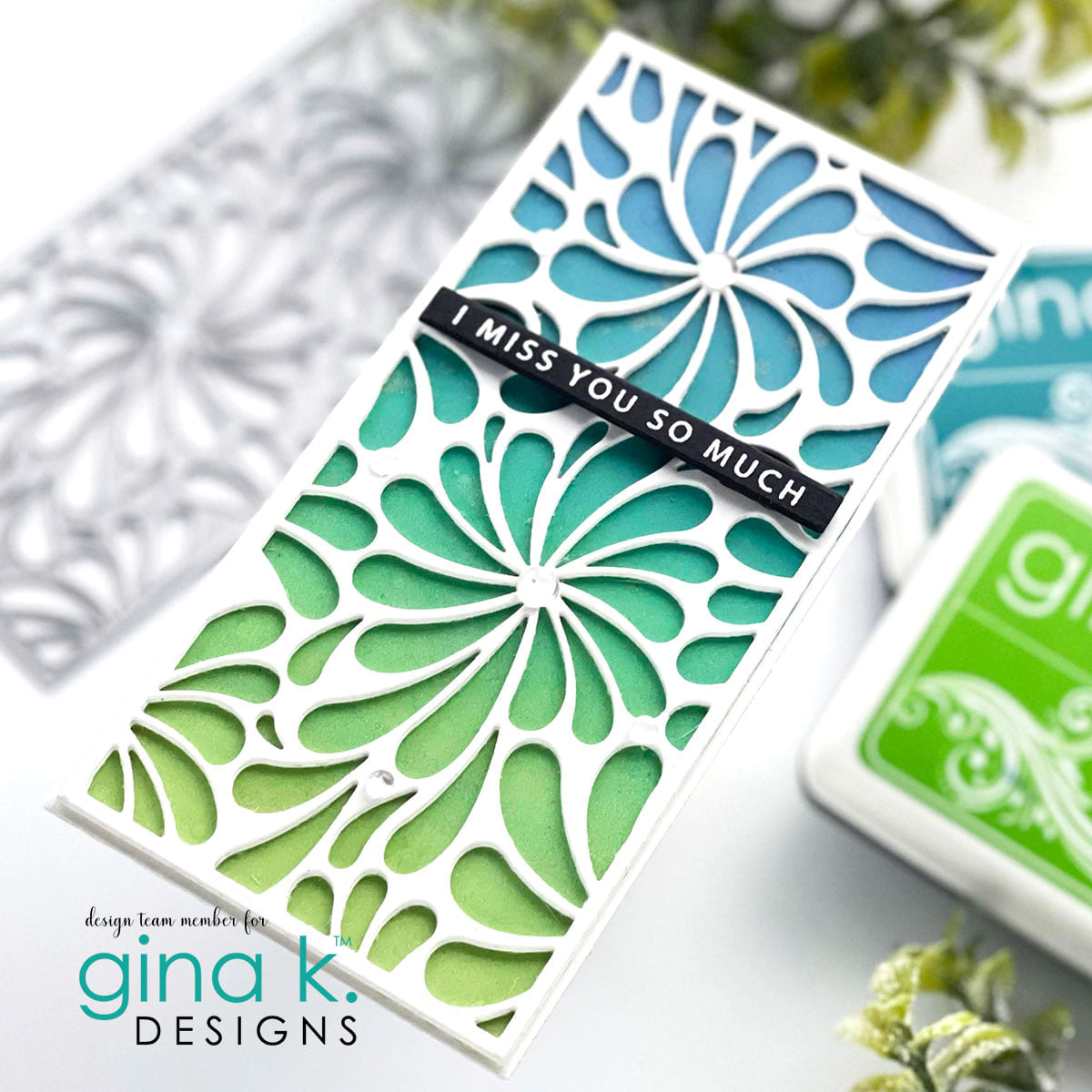 Gina K Designs - Perfect Poppies Mini Slimline Plate