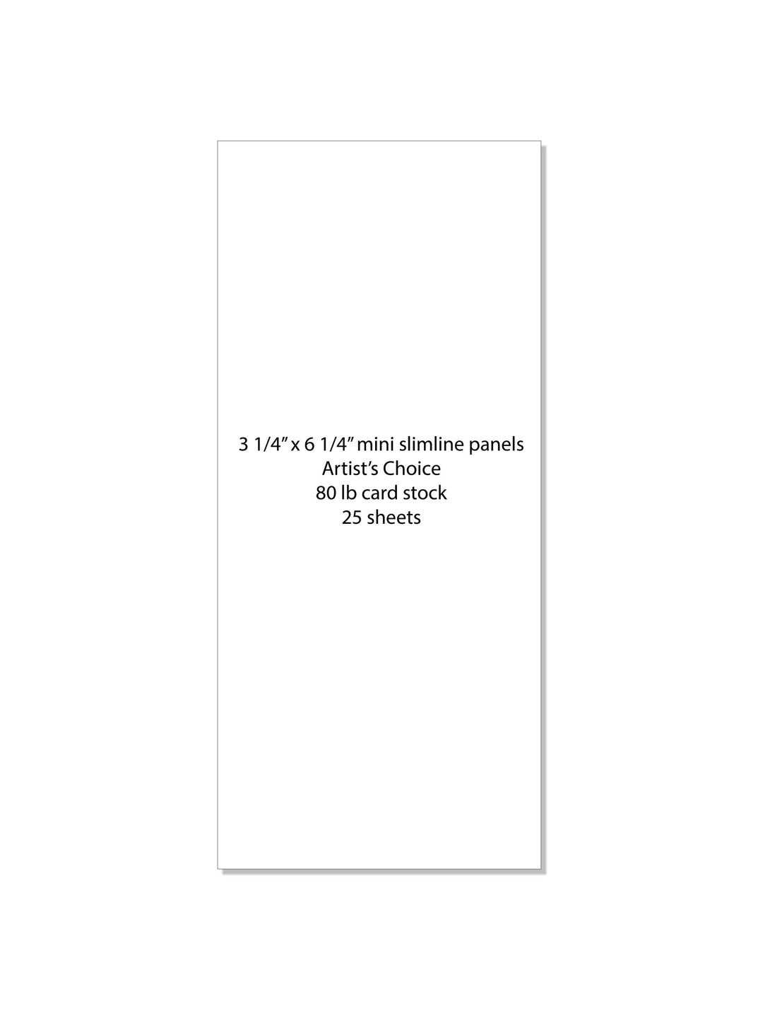 CARD STOCK PANELS- Artist's Choice Layering Weight MINI Slimline 3 1-4 ...