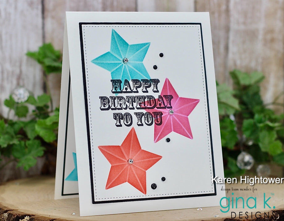 STENCIL- Star Struck – Gina K Designs, LLC