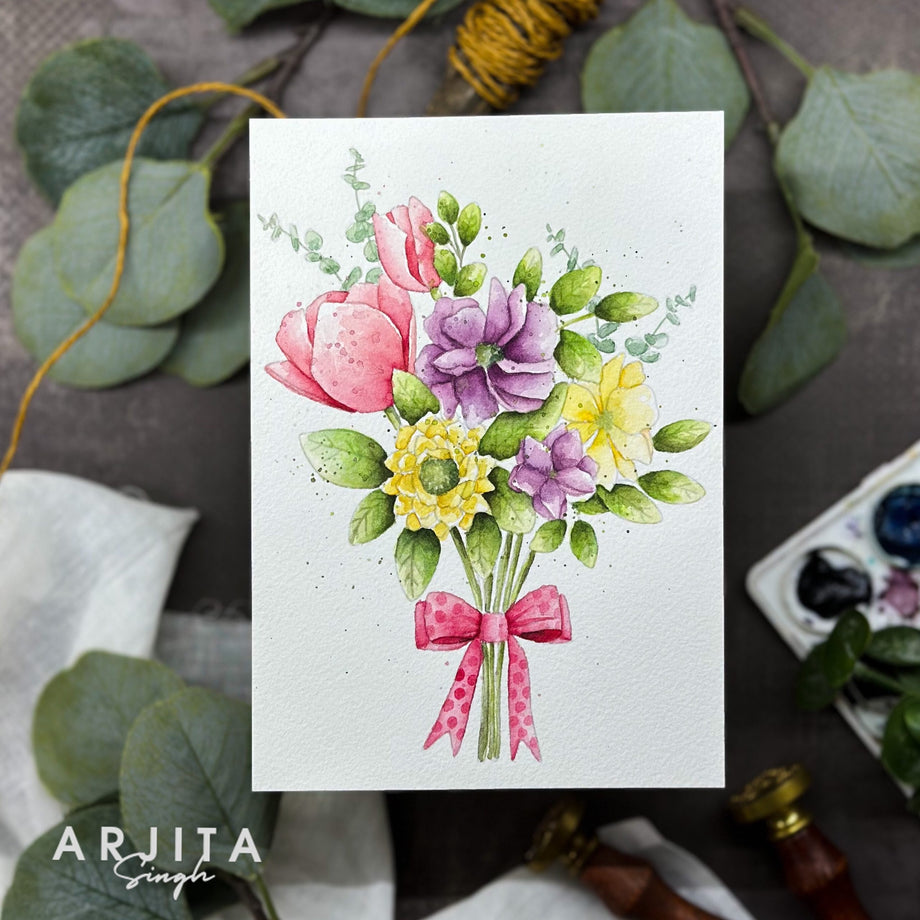 A FEW BEAUTIFUL FLOWERS – BLANK FINE ART GIFT TAGS : Tasha Chawner