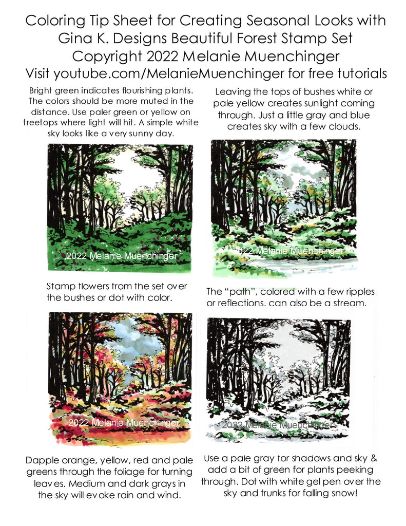 Beautiful Forest Seasons Coloring Sheet 1