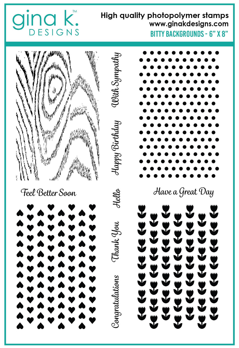 STAMPS- Bitty Backgrounds – Gina K Designs, LLC