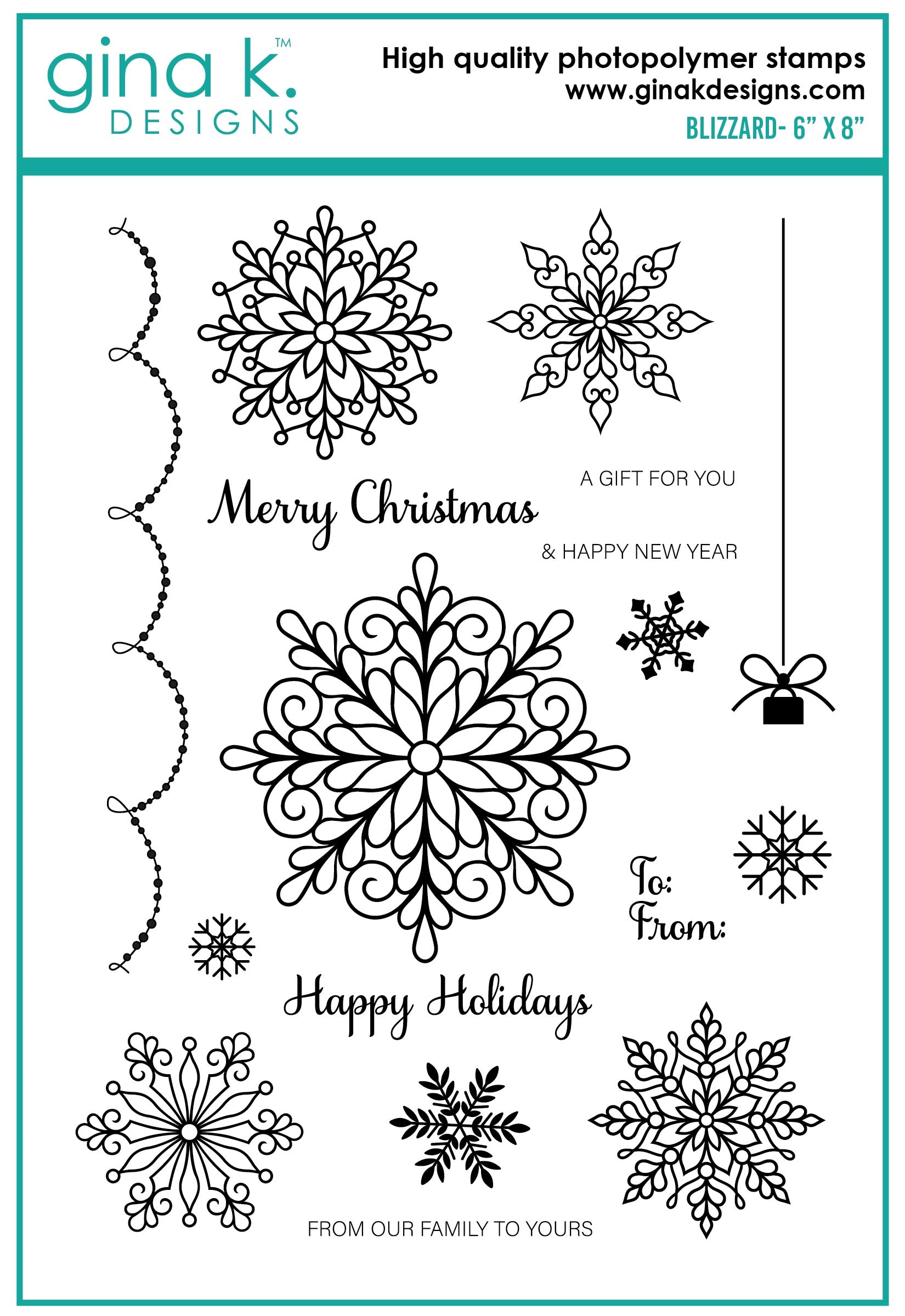Gina K Designs - Clear Stamp - Winter Terrain