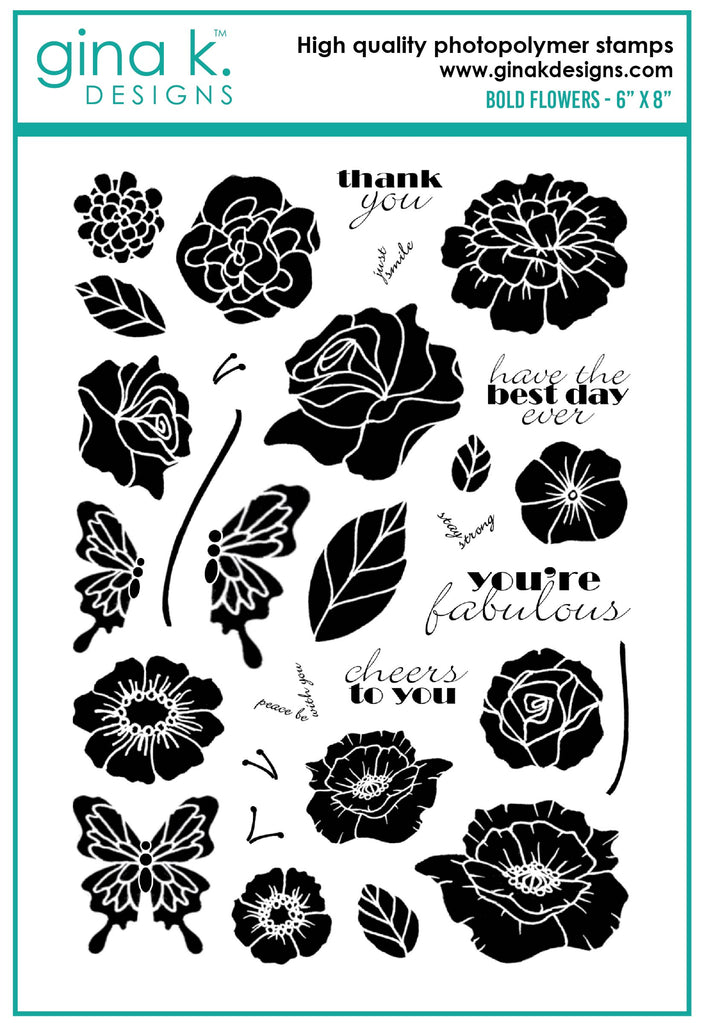 Bold Flowers Stamp Set-01