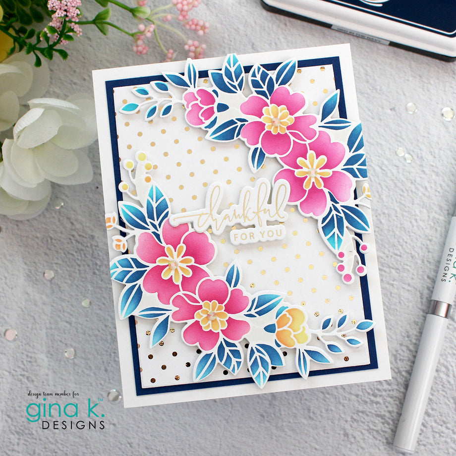 Stepped Up Stencils, Curved Floral Layering Bundle