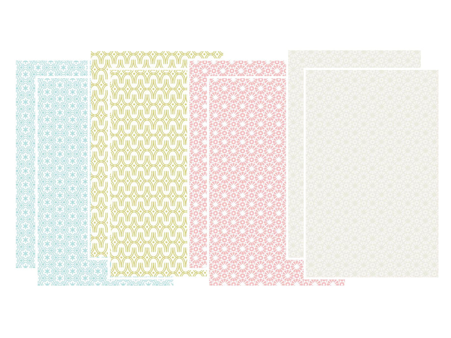 PATTERNED PAPER- Delicate Patterns Card Stock 8-pack