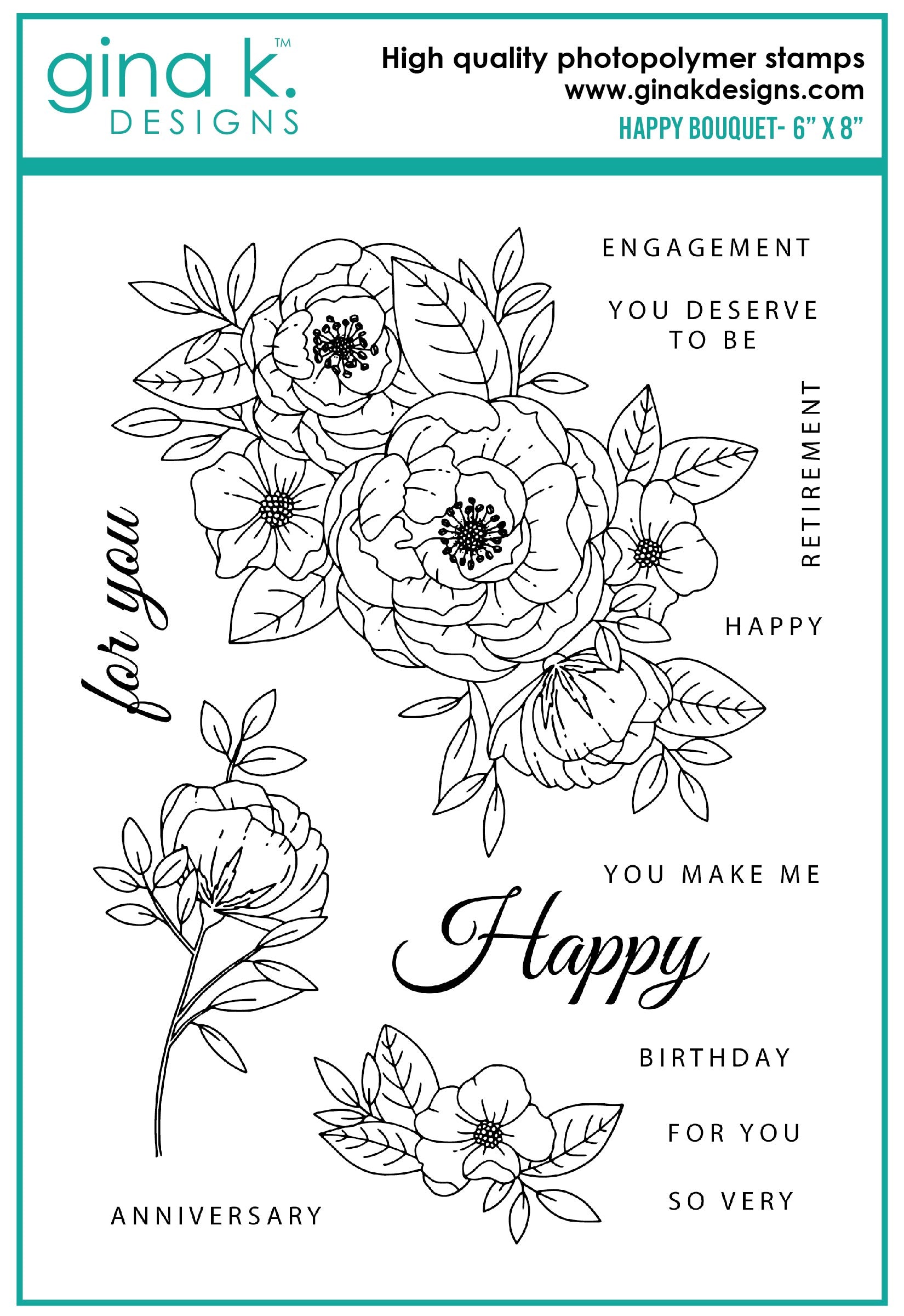Gina K. Designs Stamp Set: Just Because