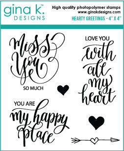 EMBOSSING FOLDER- Happy Hearts – Gina K Designs, LLC