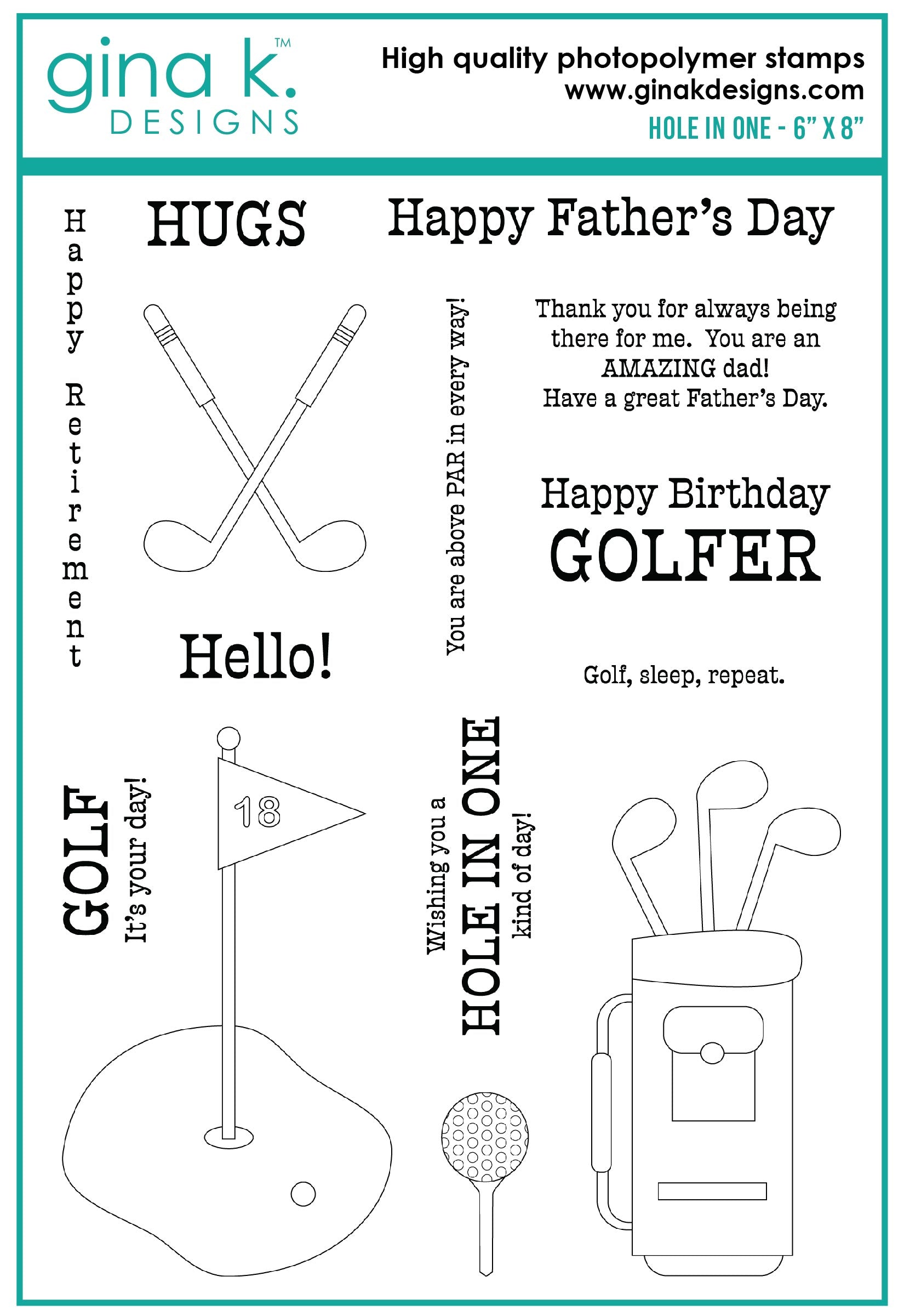 stamps-hole-in-one-gina-k-designs-llc for Free Golf Birthday Cards Printable STAMPS- Hole in One – Gina K Designs, LLC for Free Golf Birthday Cards Printable