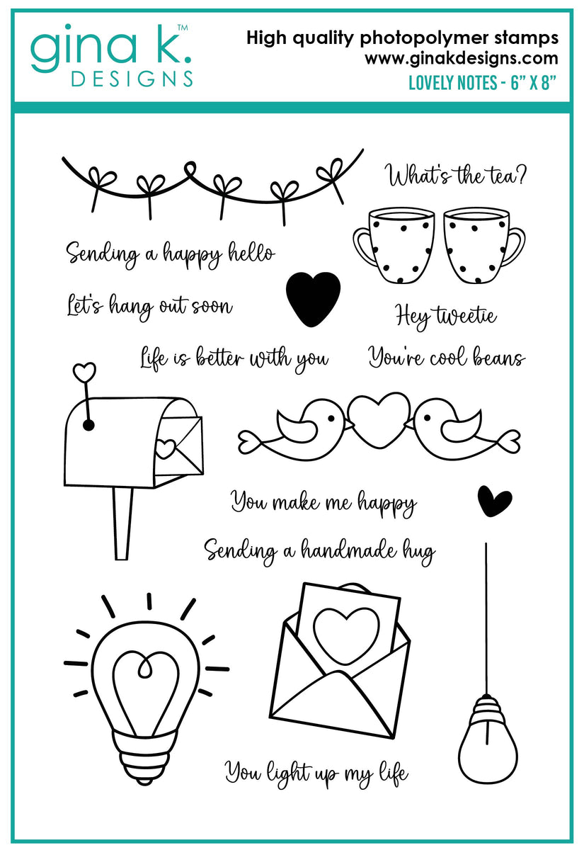 STAMPS- Lovely Notes – Gina K Designs, LLC