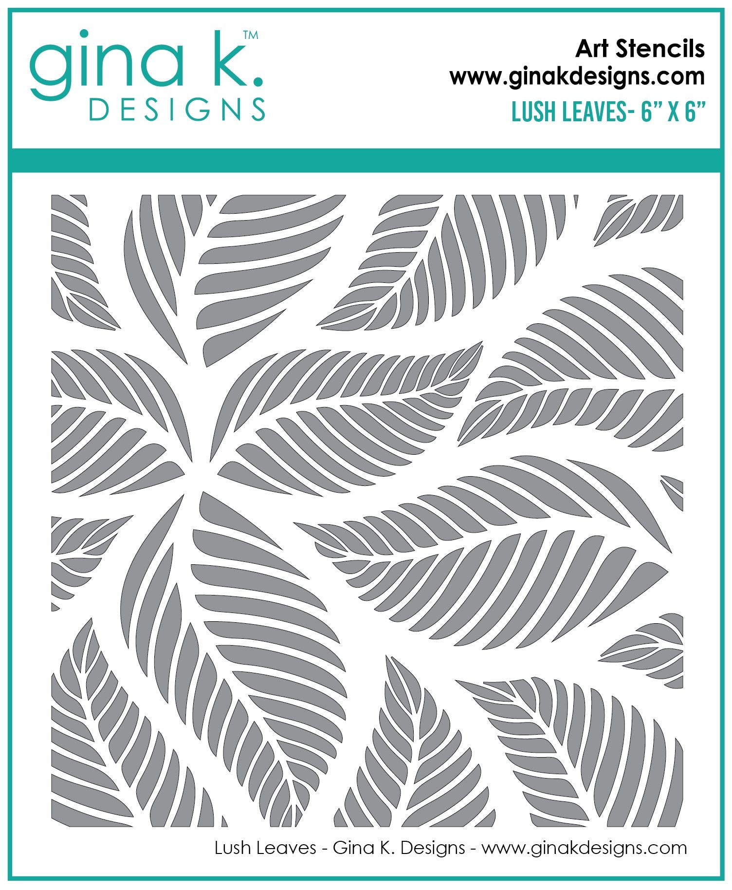 STENCIL- Lush Leaves – Gina K Designs, LLC