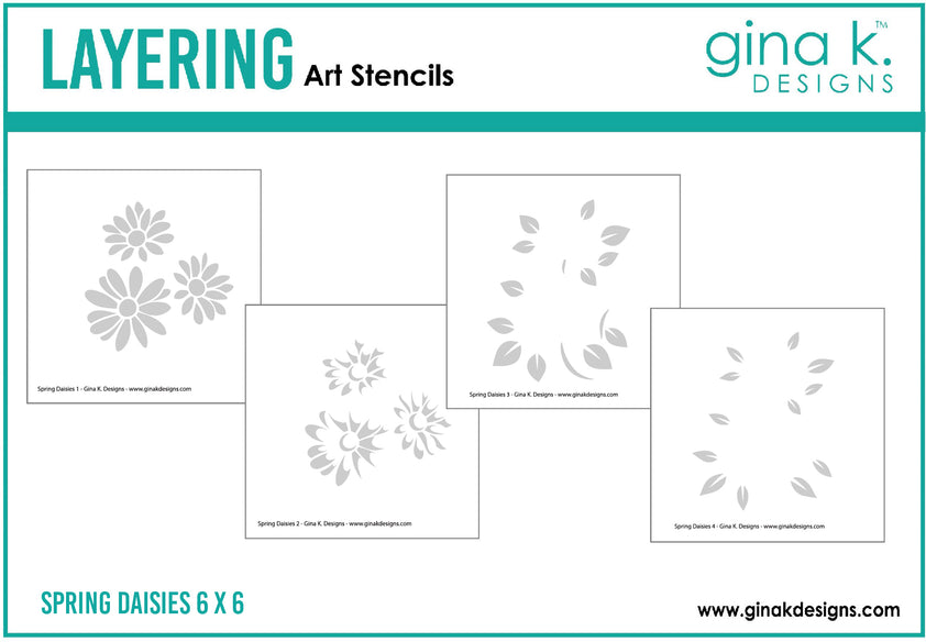 STENCIL- Spring Daisies Layering Stencil – Gina K Designs, LLC